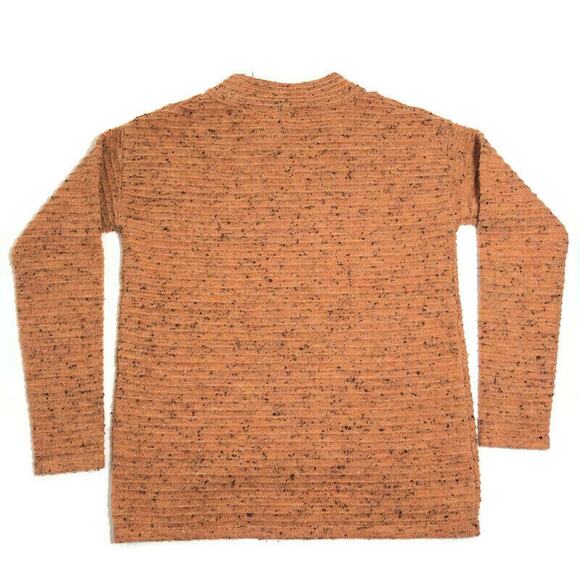 Sundance Wool Blend Knit Sweater Womens XS Speckled Peach Mock Neck High Low - Picture 4 of 5
